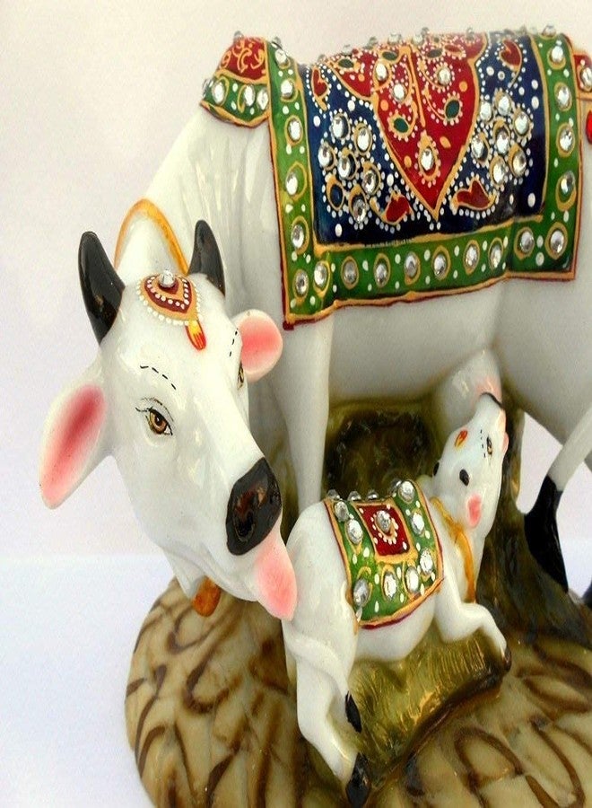 Angora Creations Stone Cow and Calf Showpiece, Standard, Multicolour(Pack of 1) - Image 4